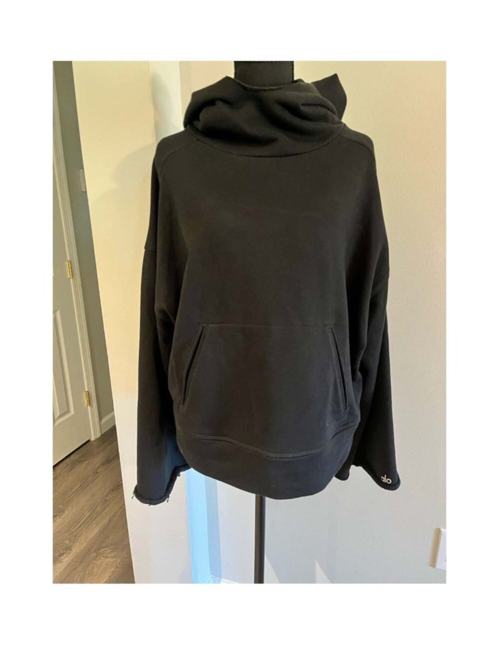 Alo Yoga Black Oversized Hoodie Sweatshirt Medium